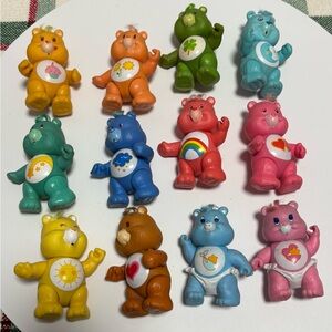 Vintage Posable Care Bears Original 10 Figurine Set plus Baby Hugs & Tugs Bear